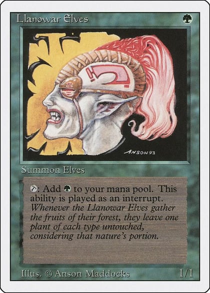 Llanowar Elves, Revised Edition #1483