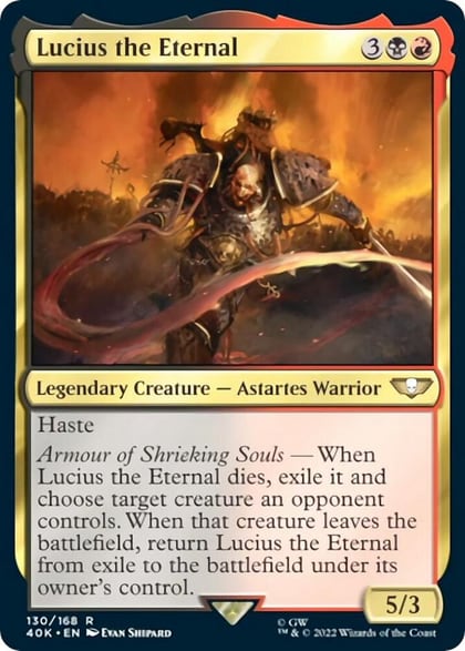 Lucius the Eternal, Universes Beyond: Warhammer 40,000 130