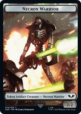 Necron Warrior // Insect Double-Sided Token, Universes Beyond: Warhammer 40,000 14 // 22