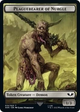 Plaguebearer of Nurgle // Spawn Double-Sided Token, Universes Beyond: Warhammer 40,000 15 // 16