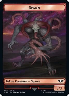 Spawn // Blue Horror Double-Sided Token, Universes Beyond: Warhammer 40,000 16 // 20