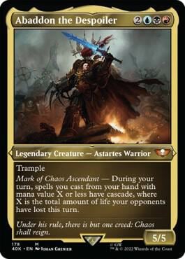 Abaddon the Despoiler (Display Commander) (Surge Foil) - Thick Stock, Universes Beyond: Warhammer 40,000 178