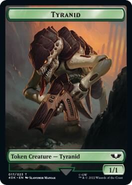 Tyranid (017) // Tyranid Warrior Double-Sided Token, Universes Beyond: Warhammer 40,000 17 // 19