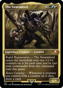 The Swarmlord (Display Commander) (Surge Foil) - Thick Stock, Universes Beyond: Warhammer 40,000 180