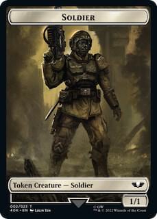 Soldier (002) // Zephyrim Double-Sided Token, Universes Beyond: Warhammer 40,000 2 // 7