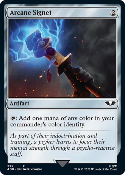 Arcane Signet (229) (Surge Foil), Universes Beyond: Warhammer 40,000 229