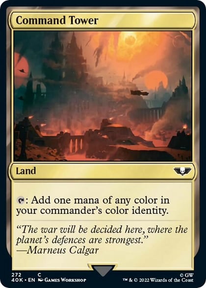 Command Tower (272) (Surge Foil), Universes Beyond: Warhammer 40,000 272