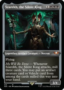 Szarekh, the Silent King (Display Commander) (Foil Etched) - Thick Stock, Universes Beyond: Warhammer 40,000 318