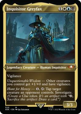 Inquisitor Greyfax (Display Commander) (Foil Etched) - Thick Stock, Universes Beyond: Warhammer 40,000 320