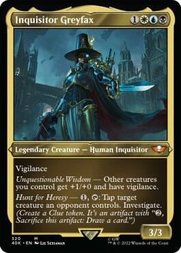 Inquisitor Greyfax (Display Commander) (Foil Etched) - Thick Stock, Universes Beyond: Warhammer 40,000 320