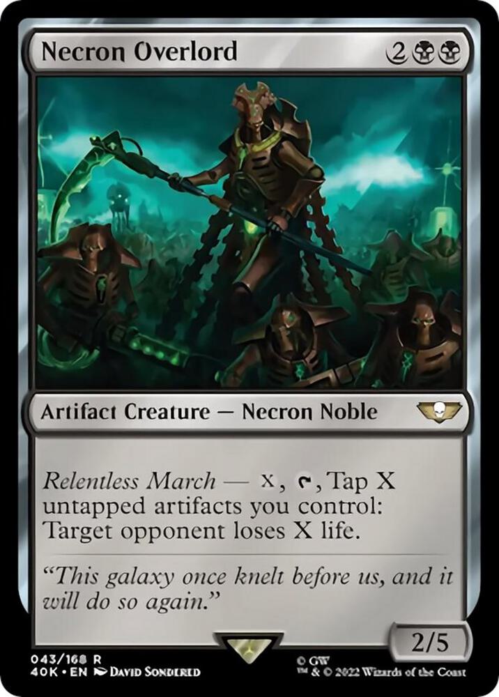 Necron Overlord, Universes Beyond: Warhammer 40,000 43