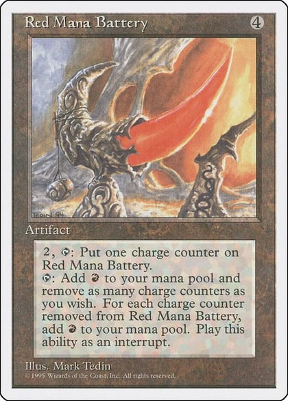 Red Mana Battery, Fourth Edition #1899