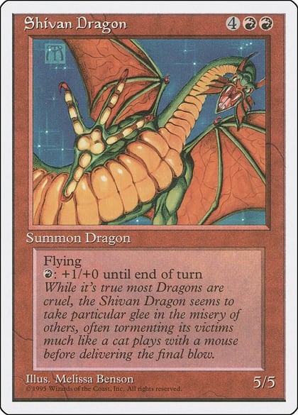 Shivan Dragon, Fourth Edition #1921