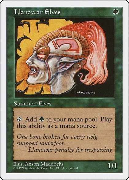 Llanowar Elves, Fifth Edition #2258