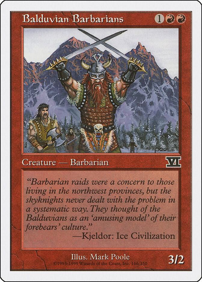 Balduvian Barbarians, Classic Sixth Edition 166