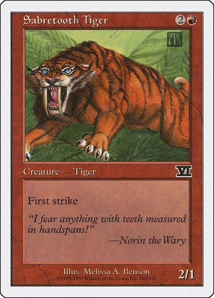 Sabretooth Tiger, Classic Sixth Edition 203