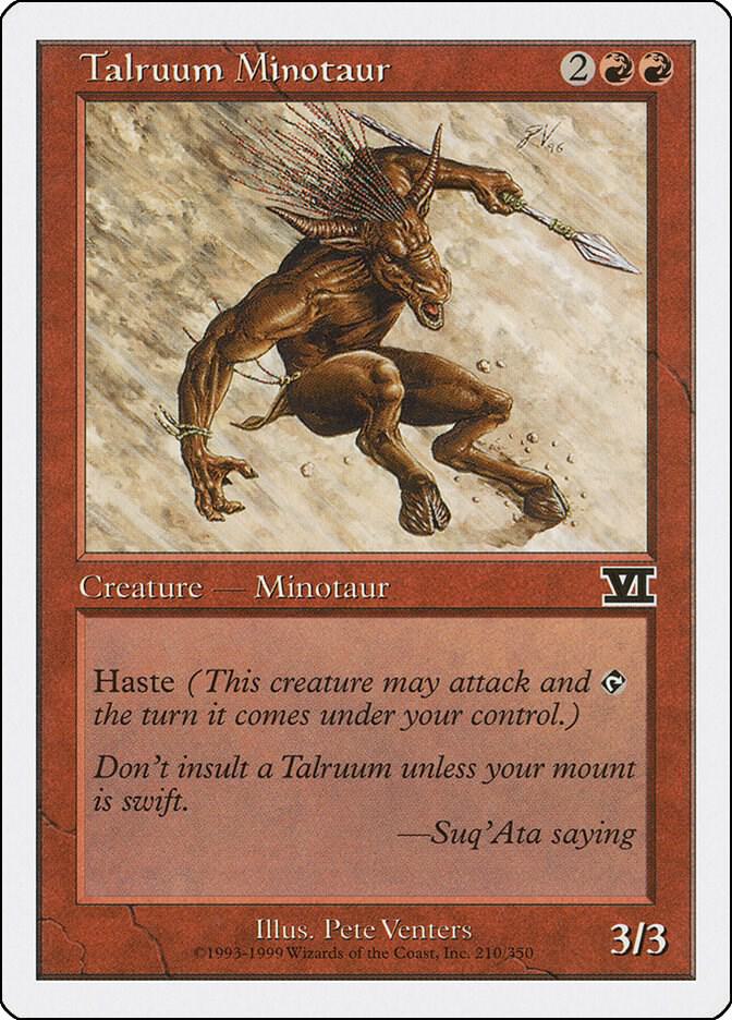 Talruum Minotaur, Classic Sixth Edition 210