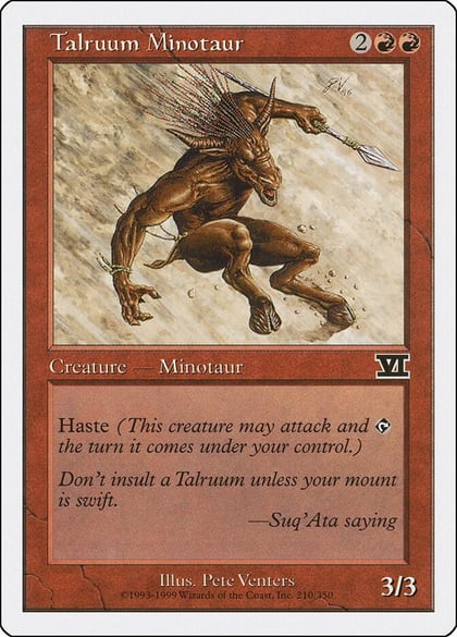 Talruum Minotaur, Classic Sixth Edition 210