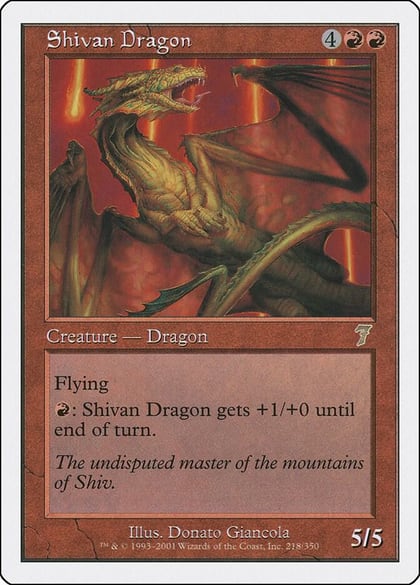 Shivan Dragon, 7th Edition 218
