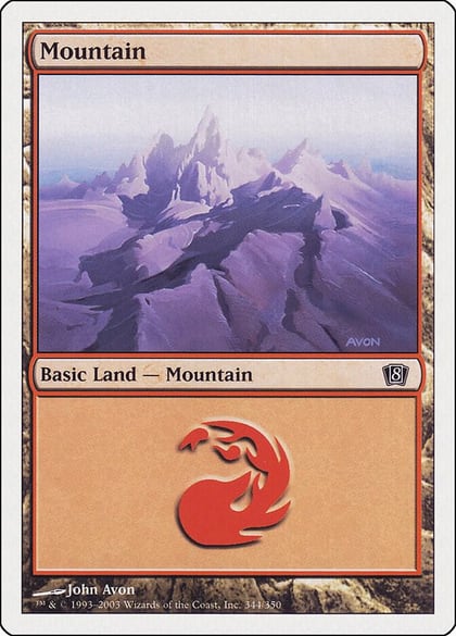 Mountain (344), 8th Edition 344