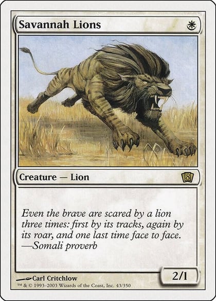 Savannah Lions, 8th Edition 43