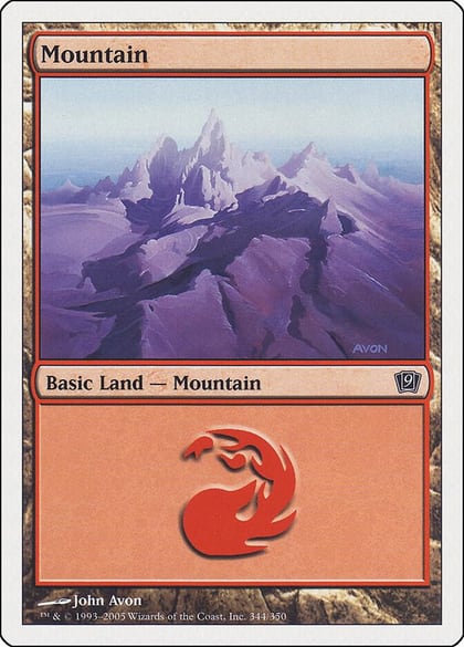 Mountain (344), 9th Edition 344