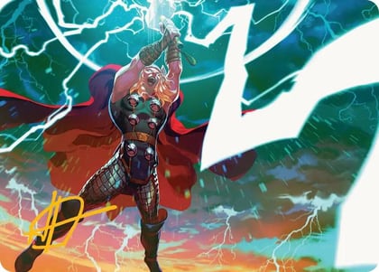 Lightning Strike Art Card (Gold-Stamped Signature), Art Series: Marvel Super Heroes 11