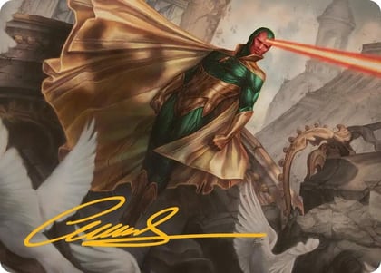 The Vision Art Card (Gold-Stamped Signature), Art Series: Marvel Super Heroes 15