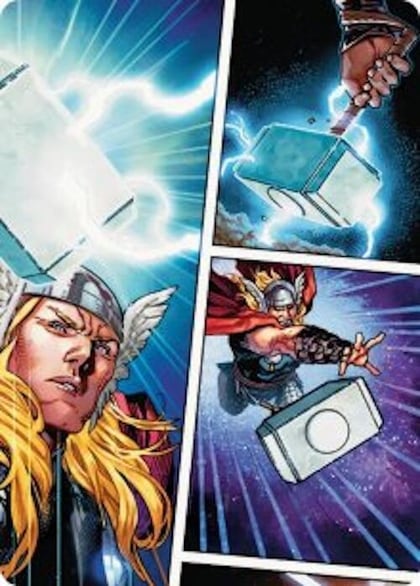 Mjolnir, Hammer of Thor Art Card, Art Series: Marvel Super Heroes 19