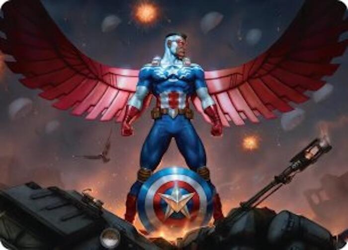 Captain America, Wings of Freedom Art Card (2/45), Art Series: Marvel Super Heroes 2