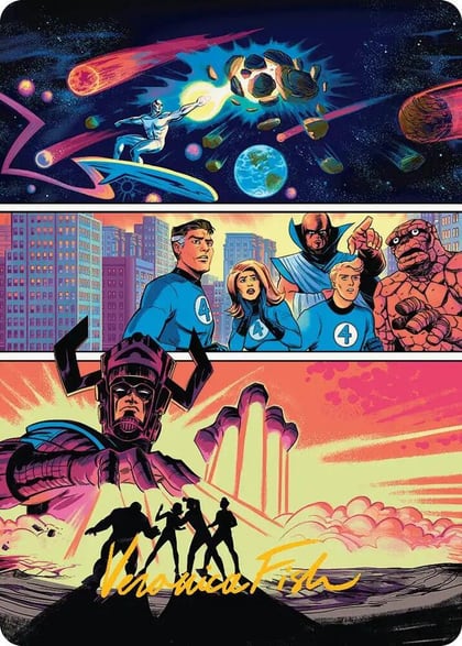 The Coming of Galactus Art Card (Gold-Stamped Signature), Art Series: Marvel Super Heroes 20