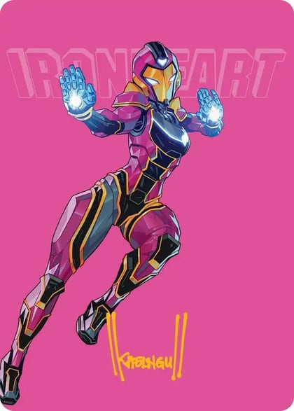 Ironheart, Clever Champion Art Card (Gold-Stamped Signature), Art Series: Marvel Super Heroes 23