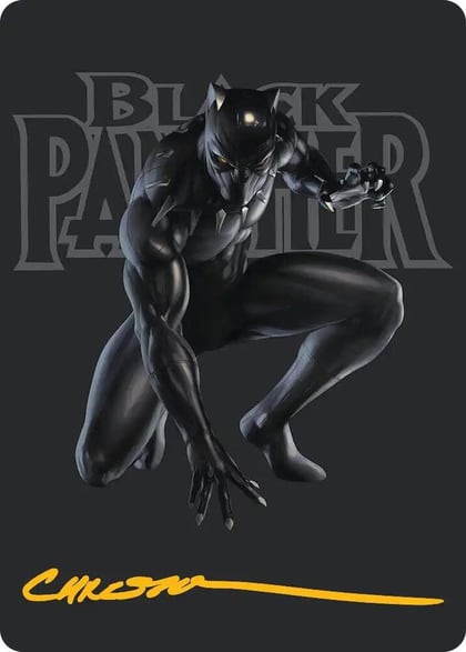 Black Panther, Hope Enduring Art Card (Gold-Stamped Signature), Art Series: Marvel Super Heroes 27