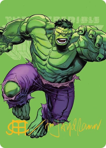 The Incredible Hulk Art Card (Gold-Stamped Signature), Art Series: Marvel Super Heroes 28