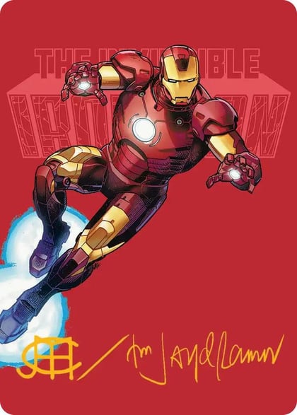The Invincible Iron Man Art Card (Gold-Stamped Signature), Art Series: Marvel Super Heroes 29