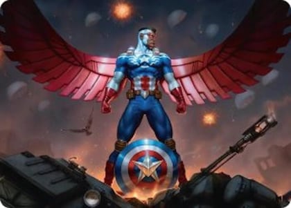 Captain America, Wings of Freedom Art Card (2/45), Art Series: Marvel Super Heroes 2