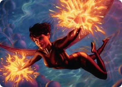 The Wasp, Winsome Avenger Art Card, Art Series: Marvel Super Heroes 32