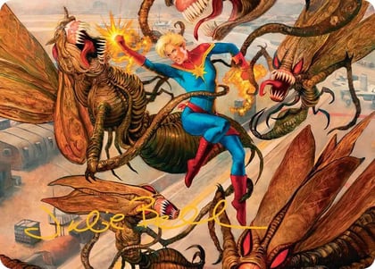 Captain Marvel, Apex Avenger Art Card (Gold-Stamped Signature), Art Series: Marvel Super Heroes 36