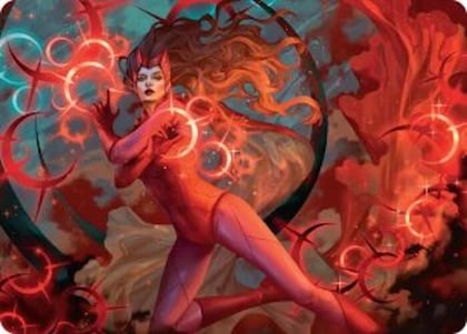 Scarlet Witch, Chaotic Avenger Art Card, Art Series: Marvel Super Heroes 38