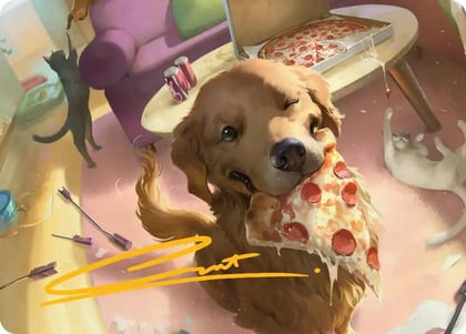 Lucky the Pizza Dog Art Card (Gold-Stamped Signature), Art Series: Marvel Super Heroes 44