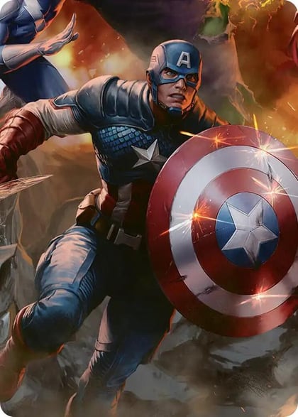 Captain America, Unbowed Art Card, Art Series: Marvel Super Heroes 5