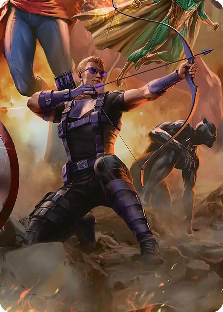 Hawkeye, Trick Shot Art Card, Art Series: Marvel Super Heroes 6