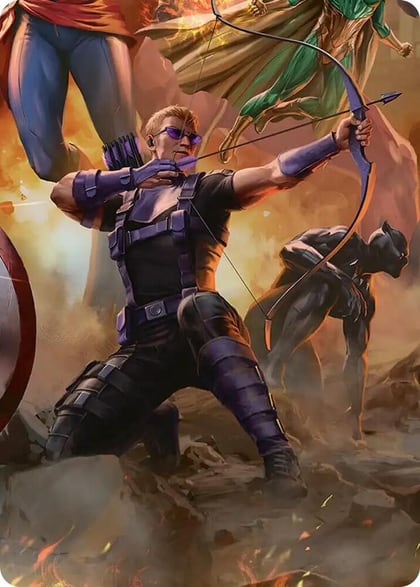 Hawkeye, Trick Shot Art Card, Art Series: Marvel Super Heroes 6