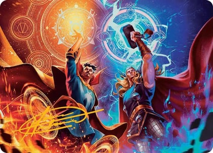 We Say Thee Nay! Art Card (Gold-Stamped Signature), Art Series: Marvel Super Heroes 7