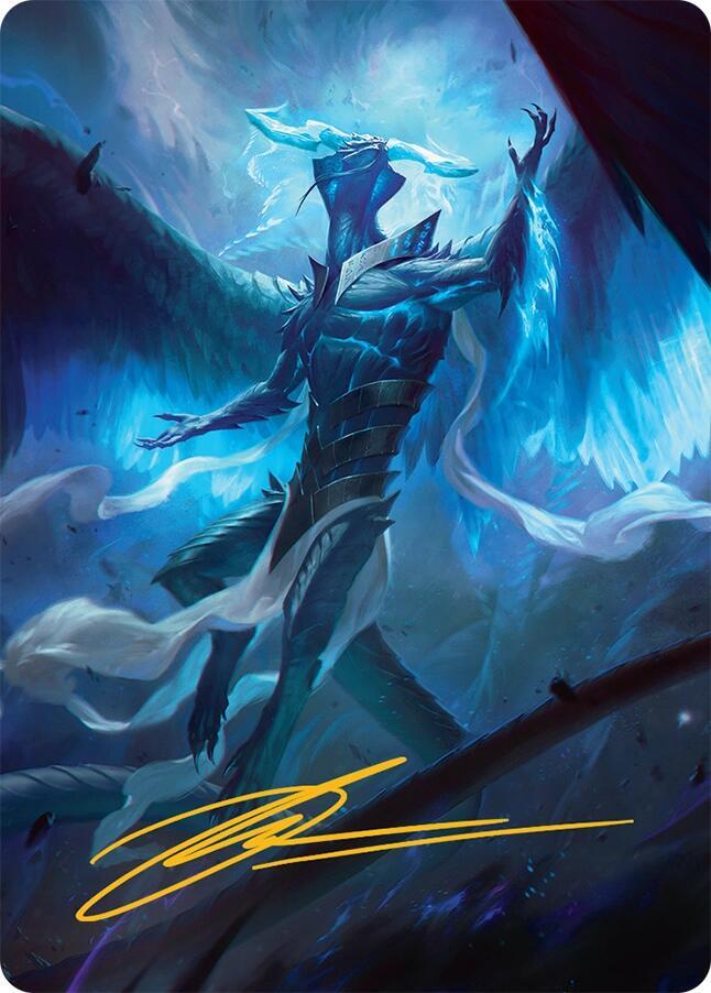 Ugin, Eye of the Storms Art Card (1/54) (Gold-Stamped Signature), Art Series: Tarkir: Dragonstorm 1