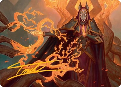 Abzan Devotee Art Card (10/54) (Gold-Stamped Signature), Art Series: Tarkir: Dragonstorm 10