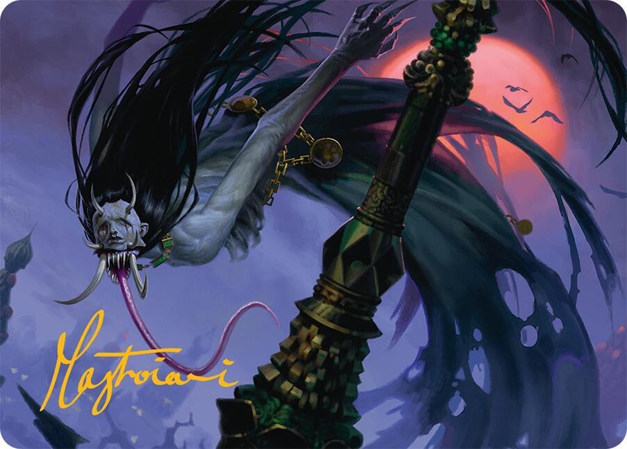 Qarsi Revenant Art Card (12/54) (Gold-Stamped Signature), Art Series: Tarkir: Dragonstorm 12