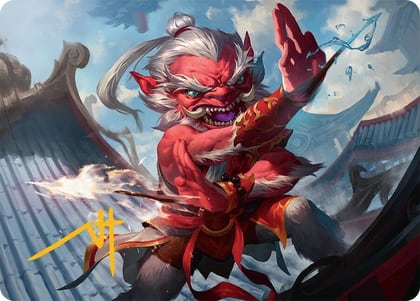 Devoted Duelist Art Card (15/54) (Gold-Stamped Signature), Art Series: Tarkir: Dragonstorm 15