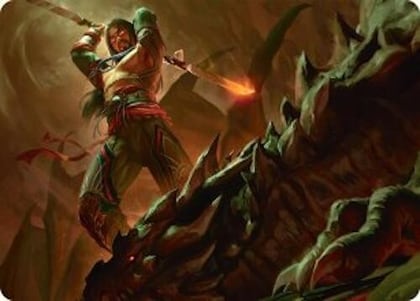 Sarkhan's Resolve Art Card (18/54), Art Series: Tarkir: Dragonstorm 18