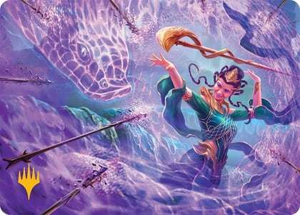 Snakeskin Veil Art Card (19/54) (Gold-Stamped Planeswalker Symbol), Art Series: Tarkir: Dragonstorm 19